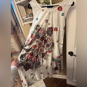 Sara Multicolored Embroidered Dress